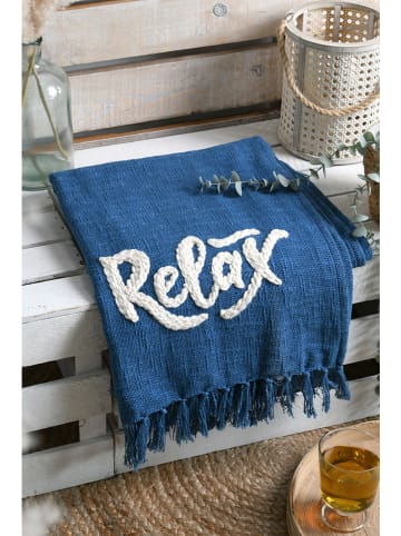 STOF France Plaid "Arcachon" in Blau - (L)150 x (B)125 cm