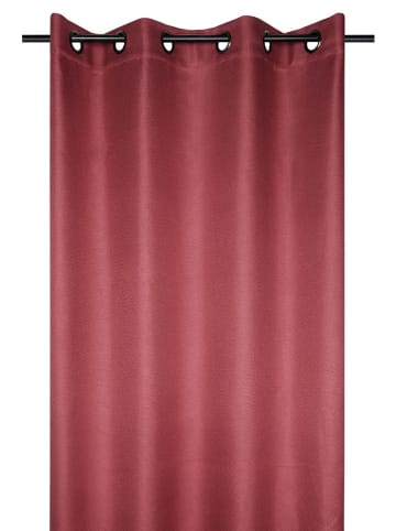 STOF France Ösengardine "Copenhague" in Rot - (L)260 x (B)140 cm
