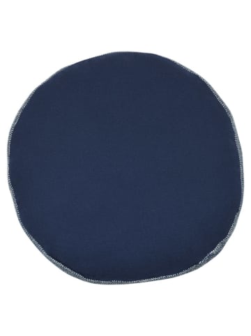 STOF France Kussen "Escale" donkerblauw/crème - Ø 40 cm