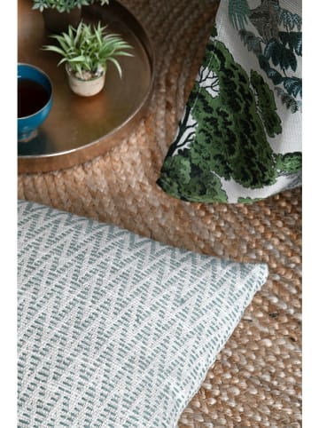 STOF France Kissen "Forestia" in Hellblau/ Creme - (L)40 x (B)60 cm