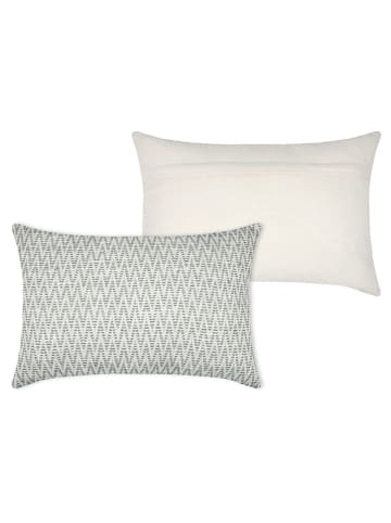 STOF France Kissen "Forestia" in Hellblau/ Creme - (L)40 x (B)60 cm