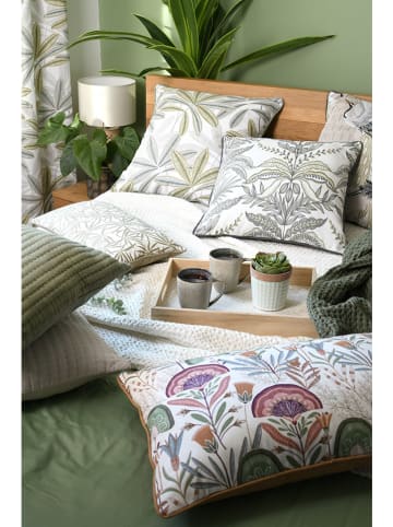 STOF France Kissen "Mandragora" in Weiß/ Khaki - (L)50 x (B)50 cm