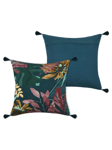STOF France Kussen "Uniola" petrol/meerkleurig - (L)50 x (B)50 cm