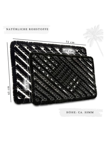 Hanse Home Kokos-Fußmatte in Schwarz