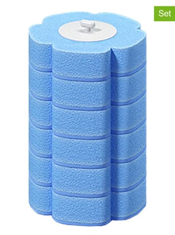 Joybos 6er-Set: Set: Ersatz-Schwammkopfaufsätze in Weiß/ Blau - Ø 4 cm