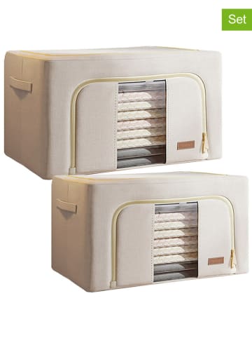 Joybos 2er-Set: Kleiderboxen in Creme