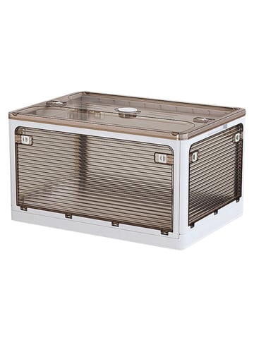 Joybos 2-delige set: opbergkisten bruin/wit - (B)41 x (H)29 x (D)24 cm
