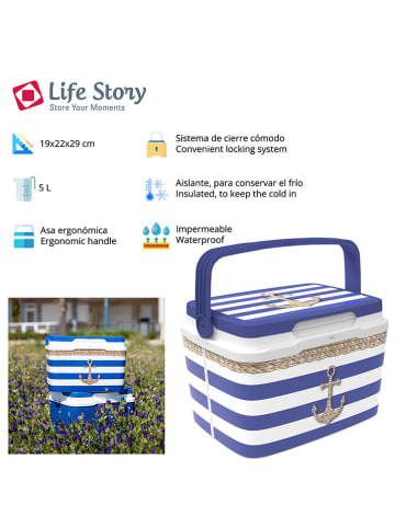 Joybos Koelbox blauw/wit - 5 l