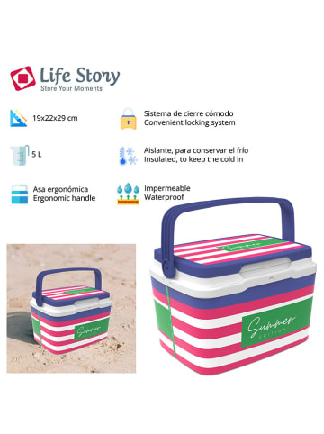 Joybos Koelbox roze/donkerblauw - 5 l