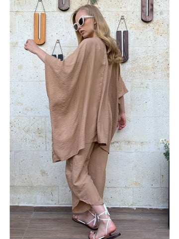 Trend Alacati 2tlg. Outfit "Trend Alaçat Stili" in Beige