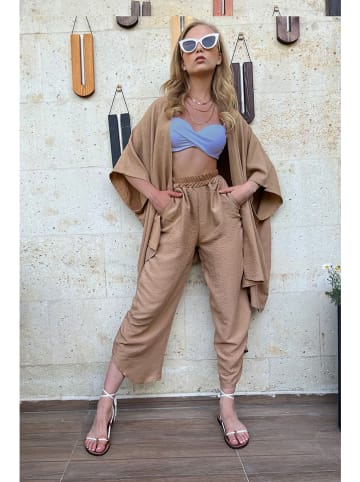 Trend Alacati 2tlg. Outfit "Trend Alaçat Stili" in Beige