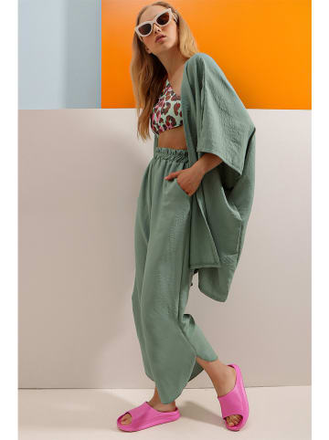 trendyol 2tlg. Outfit "Trend Alaçat Stili" in Grün