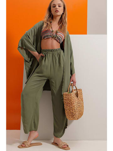 Trend Alacati 2-częściowy zestaw "Trend Alaçat Stili" w kolorze khaki