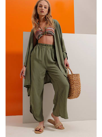 Trend Alacati 2tlg. Outfit "Trend Alaçat Stili" in Khaki