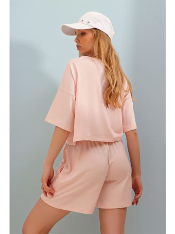 Trend Alacati 2tlg. Outfit "Trend Alaçat Stili" in Rosa