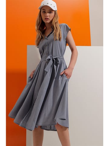 Trend Alacati Jurk "Trend Alaçat Stili" grijs