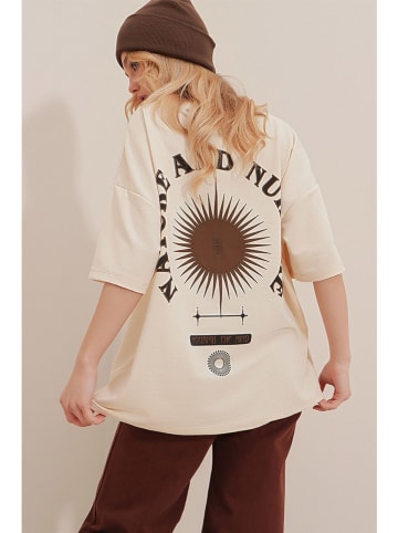 Trend Alacati Shirt "Trend Alaçat Stili" in Beige