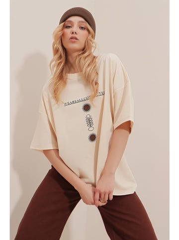 Trend Alacati Shirt "Trend Alaçat Stili" in Beige