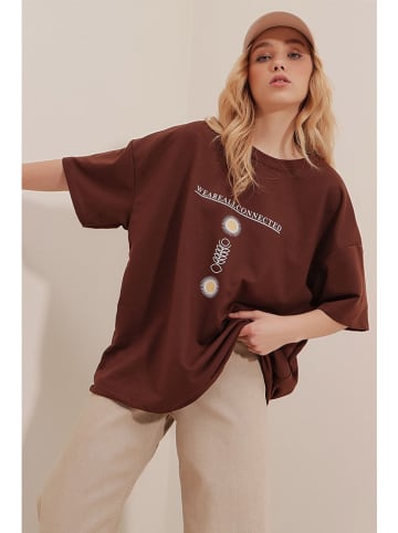 Trend Alacati Shirt "Trend Alaçat Stili" in Braun