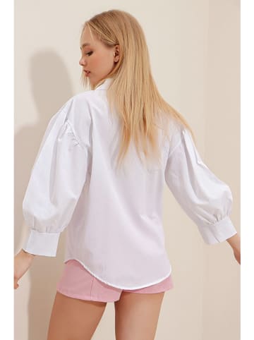 Trend Alacati Bluse "Trend Alaçat Stili" in Weiß