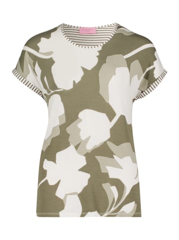 Betty Barclay Shirt in Khaki/ Weiß