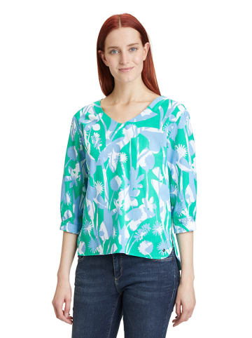 Betty Barclay Bluse in Hellblau/ Grün/ Weiß