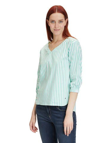 Betty Barclay Bluse in Grün/ Weiß