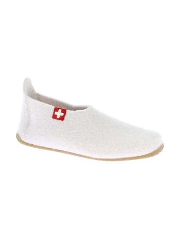 Living Kitzbühel Wollen pantoffels "Gipfelkreuz" wit