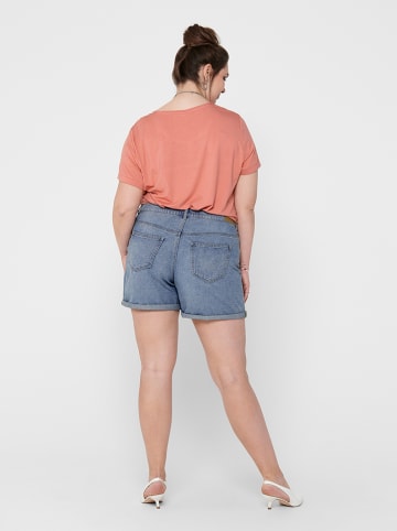 ONLY Carmakoma Jeans-Shorts "Hine" in Hellblau