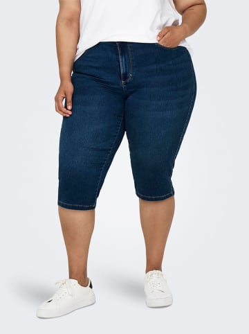 ONLY Carmakoma Jeans-Caprihose "Augusta" - Skinny fit - in Dunkelblau