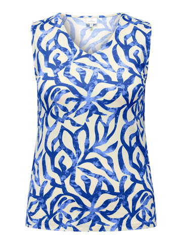 ONLY Carmakoma Top "Greta" blauw/wit