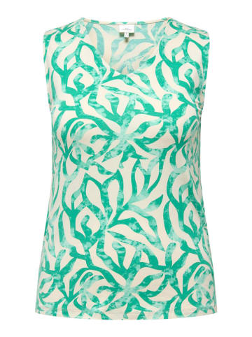 ONLY Carmakoma Top "Greta" in Grün/ Creme