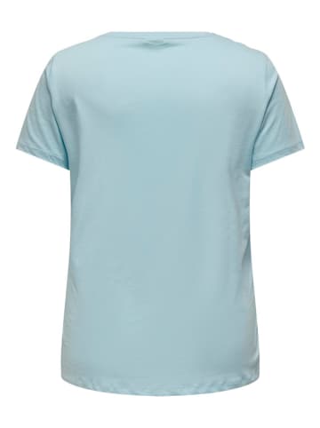 ONLY Carmakoma Shirt "State" in Hellblau