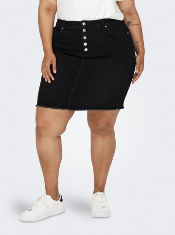ONLY Carmakoma Jeansrock "Hush" in Schwarz