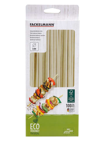 Fackelmann Schaschlikstäbchen "Fair" in Natur - 100 Stück