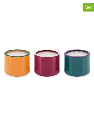 Remember 3-delige set: theelichthouders rood/oranje/blauw - Ø 7,5 cm