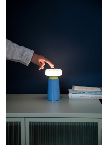 Remember LED-Tischleuchte "Victoria" in Hellblau - (H)17,5 x Ø 9,5 cm