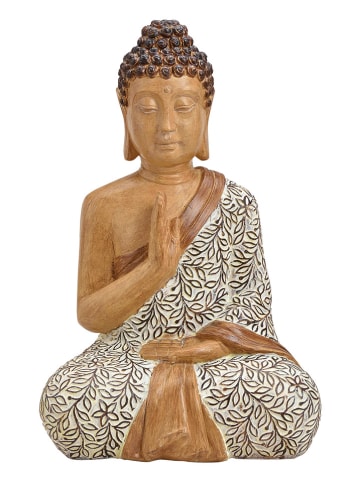 G. Wurm Decoratief figuur "Buddha" lichtbruin - (B)32 x (H)48 x (D)25 cm