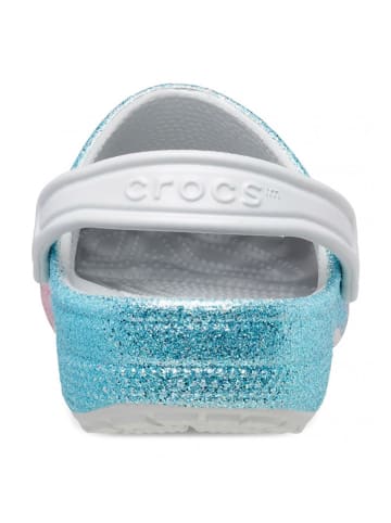 Crocs Chodaki "Classic Glitter" w kolorze szaro-błękitno-jasnoróżowym