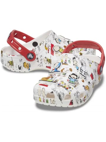 Crocs Chodaki "Peanuts" w kolorze białym ze wzorem
