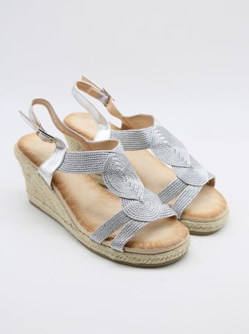 Belucci Sleehaksandalen zilverkleurig