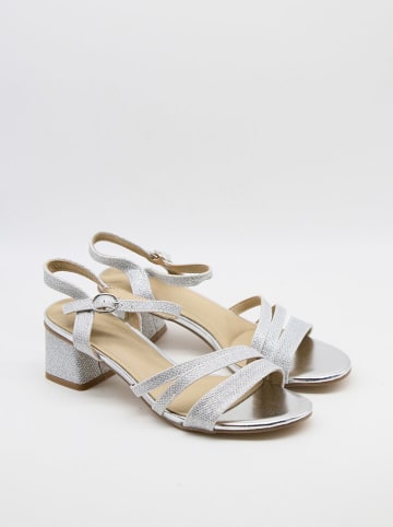 Belucci Haksandalen zilverkleurig