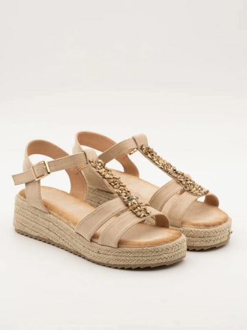 Bellucci Sleehaksandalen beige