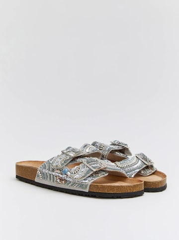 Belucci Slippers zilverkleurig