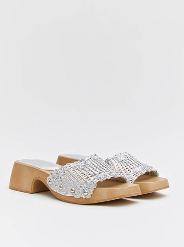 Bellucci Slippers zilverkleurig