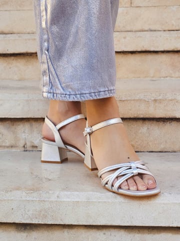 Bellucci Haksandalen zilverkleurig