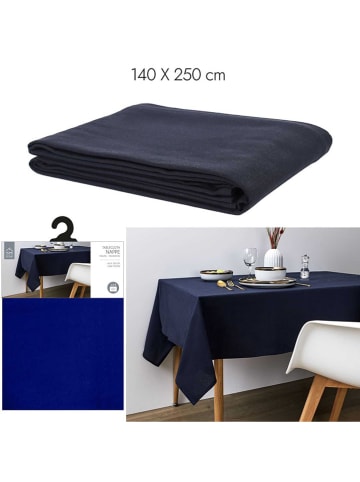 every ware Tischdecke in Dunkelblau - (L)250 x (B)140 cm