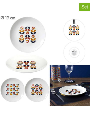 every ware 6er-Set: Dessertteller in Weiß/ Bunt - Ø 19 cm (Überraschungsprodukt)