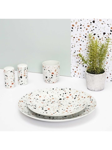 every ware 2tlg. Set: Salz- & Pfefferstreuer in Weiß/ Bunt - (H)8,5 x Ø 4 cm