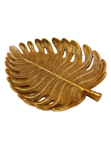 SiL Interiors Dekoschale "Leaf" in Gold - (B)29 x (H)25,5 x (T)3,8 cm